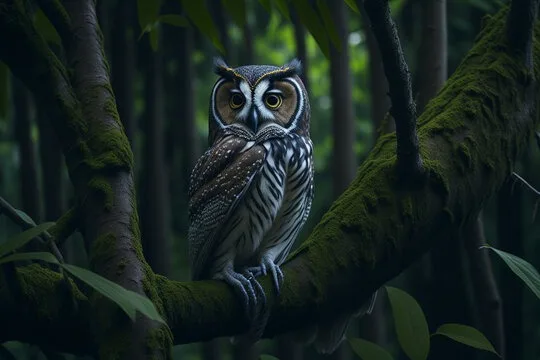 Owl in a forest in Sri Lanka