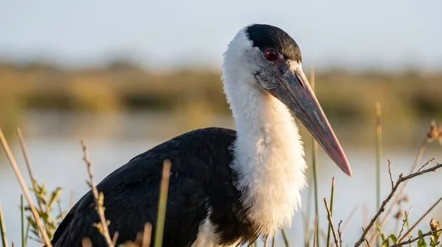 Woolly-necked stork in Sri Lanka